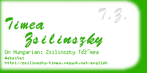 timea zsilinszky business card